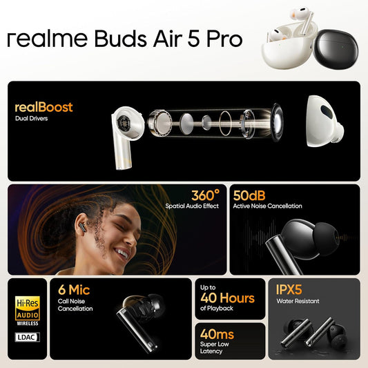 Realme Buds Air 5 Pro Truly Wireless in-Ear Earbuds